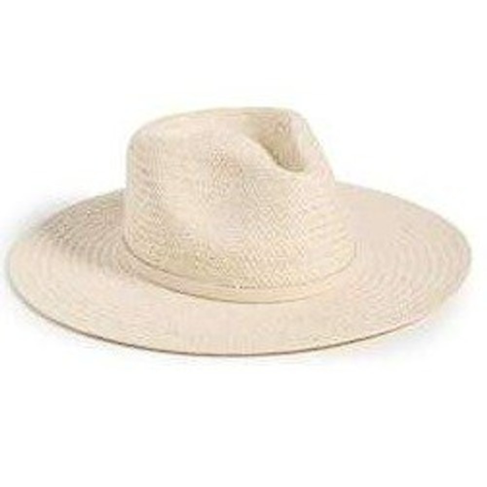 Rag & Bone Womens New York Straw Fedora Sun Hat Large Packable Summer Beach NWT